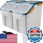 Mairuker 50LB Flour Storage Container Lid 2 Pack Large Airtight Rice. Fixed Price $144.81.