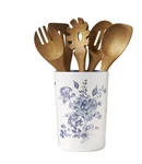 Pioneer Woman Delilah 6-PIECE Acacia Wood & Bamboo Crock Set Bluethe. Fixed Price $38.00.