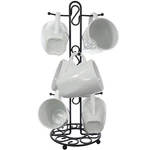 Blue Donuts Farmhouse Coffee Mug Rack, Tree For 6 Standard, Black. Fixed Price $19.38.