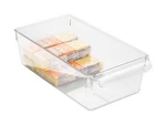 Interdesign 59430 Clear Plastic Stackable Storage Bin 3.5 H X 6 W 11.5 In.. Fixed Price $13.88.