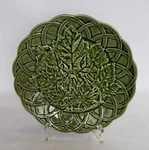 J. Willfred Charles Andrea Sadek Pottery Green Leaf Majolica Plate 8 Portugal. Fixed Price $13.00.