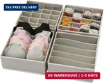 Diommell Of 4 Foldable Cloth Storage Box Closet Dresser Drawer Organizer Fab. Fixed Price $34.98.