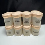 Set Of Vtg Tupperware Pink Lid Spice Shakers Containers Modular Mates 1843. Fixed Price $18.89.