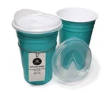 Rolling Sands Reusable Bpa-free 16 Ounce Aqua Party Cups With Lids 2 Pack, .... Fixed Price $22.50.