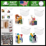 Clear Plastic Storage Bins Pantry Cabinet Organizer For Home Organization. Fixed Price $121.99.