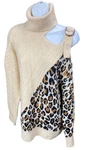 Medium Witty Fox Young Contemporary Sweater Animal Leopard Print. Fixed Price $19.99.