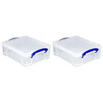 Really Useful Box 2 Pack Storage Bins, Clear Plastic Stackable Organizing Tot.... Fixed Price $40.58.