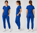 Med Couture Scrub Set Size Womens Large Royal Blue Jogger Pants V-neck. Fixed Price $18.97.