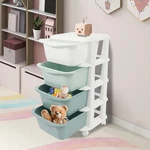 4 Tiers Drawer Plastic Storage Tower Chest Office Home Kitchen Rolling Organizer. Fixed Price $44.23.