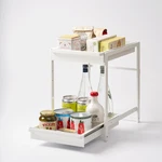 Yamazaki Home Tower Pull-out Kitchen Bathroom Storage Cabinet Slim Steel. Fixed Price $96.60.