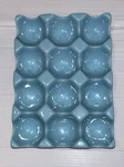 Anthropologie Light Blue Ceramic Dozen Egg Holder Tray Dish - 8 X6 Carton. Fixed Price $19.43.