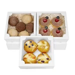 Capkyke 50PCS 8X8X2.5 Inch White Bakery Boxes Cookie With Window Treat .... Fixed Price $54.24.