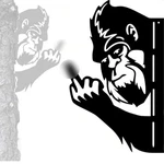 Tiinasol Peaking Boo Flipping Off Bigfoot Animal Metal Sign Art Ornament,. Fixed Price $38.65.