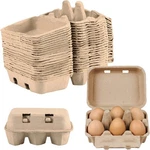 Japchet 50 Pack Egg Cartons - 6 Count, Paper Pulp Tray Holder, Biodegradable. Fixed Price $33.12.