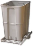 24-QUART Pull-out Trash Bin Space-saving White Design For Easy Disposal. Fixed Price $117.99.