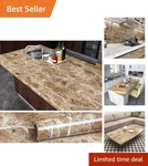 High-quality Brown Marble Contact Removable Vinyl Wallpaper For Cabinets. Fixed Price $20.69.