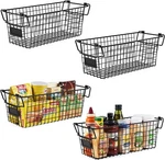 Brand New -- Stackable Wire Basket Storage Shelf Organizer With Handles 4 Pack. Fixed Price $25.99.