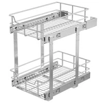 2 Tier Pull Out Cabinet Organizer 11" X 17" D, Slide Drawers For Kitche.... Fixed Price $134.25.