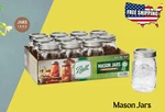 Ball 16OZ Glass Mason Jars With Lids & Bands 12 Pack. Fixed Price $23.36.