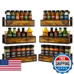 Rouranb Spice Rack Wall Mount For Large Jars 6 Pack Ironwood Organizer She. Fixed Price $94.72.