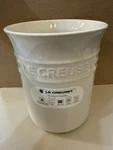 Le Creuset Stoneware 1 Liter 33 Oz Utensil Crock Holder White. Fixed Price $49.00.