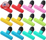 12 Pack Heavy-duty Bag Seal Clips Assorted Colors Air Tight Grip For Food Storag. Fixed Price $10.27.