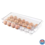 Idesign Clear Plastic Egg Holder For Fridge With Lid - 21 Storage Container. Fixed Price $22.54.