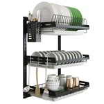 Junyuan Hanging Drying Wall Mount,dish Racks DRAINER,3 Tier Kitchen. Fixed Price $85.68.
