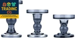 Glass Holders, 3 Pieces Crystal Clear Candlesticks With Elegant Design Fo. Fixed Price $41.99.