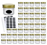 Encheng Glass Jars With Regular Lids,mini Wide 4OZ/40PACK, Golden. Fixed Price $45.06.