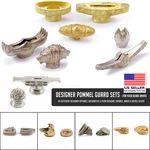 Knife Handle Pommel & Guard Matching Sets - 44 Different Designer Options. Fixed Price $45.30.