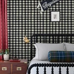 Classic Black And White Grid Peel Vinyl Wallpaper Furniture Sticker. Fixed Price $35.99.