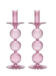 Kim Seybert Iris Candlesticks Lavender Set Of 2 New Packaging. Fixed Price $65.00.