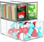 3 Tea And Coffee Storage, Acrylic Bag Holder Organizer, Pla.... Fixed Price $33.23.