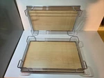 X2 - Hafele 545.60.178 Arena Plus Storage Tray Chrome Maple 11 5/8" 18 1/2". Fixed Price $125.00.