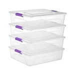 Clear Plastic Storage Bins With Lids Stackable Box For Crafts, Suppli.... Fixed Price $43.35.