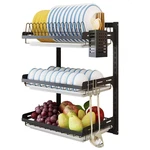 Usharp Wall Mounted Dish Drying Rack 3 Tier Hanging Drainer. Fixed Price $92.61.