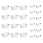 Sterilite Medium & Small Ultra Plastic Storage Bin Organizer Basket (12 Pack). Fixed Price $92.99.