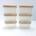 Tupperware Modular Mates Shaker Set Of 6 #1843 Pink Flip Top Lid 4OZ 2" Tall. Fixed Price $21.88.