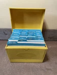 Vintage 1973 Curtin Publications Gold Recipe Card Library Cookbook Box W/ Index. Fixed Price $29.04.