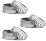 Magnakoys 1/2 Oz Silver Metal Round Tins W/ Screw Twist Tops - Crafts Containers. Fixed Price $12.99.