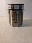 Thermos 12 Oz. Stainless Steel Food Jar W/ Microwavable Container - Silver/black. Fixed Price $10.96.