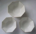 3 Fitz & Floyd Palais Ivory W/gold Octagon Nesting Serving Bowls Set Lot. Fixed Price $39.95.