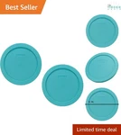 7201-PC Plastic Food Storage Lids 4-CUP Round Turquoise Pack Microwave Dish.... Fixed Price $13.97.