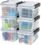 7 Qt Weatherproof Storage Bins 6 Pack Made Usa Stackable Bpa Free. Fixed Price $70.09.
