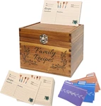 Yojo Wooden Recipe Box With 50 Double Sided 4X6 Cards And Dividers,idea. Fixed Price $32.58.