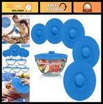 Reusable Silicone Lids Set Of 5 - Suction Seal Covers For Bowls, Pots & Cup. Fixed Price $53.99.