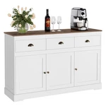 Keyluv White Buffet Cabinet Storage Sideboard Farmhouse Server Bar Wine Cabin.... Fixed Price $251.19.