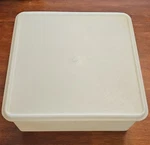 Vintage Tupperware Square Seal Jumbo Container #223-6 / #166-7 Sheer. Fixed Price $24.99.