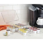 Idesign Set Linus Clear 2-TIERED Coffee Pod Holders With Hinged Lid. Fixed Price $50.94.